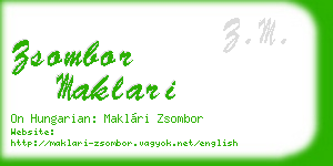 zsombor maklari business card